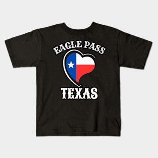 Eagle Pass Texas Flag Kids T-Shirt